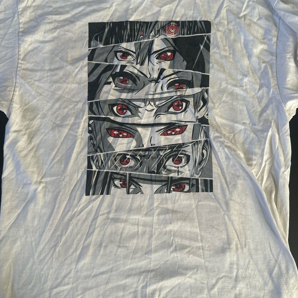 Graphic White T-Shirt with Eye Design